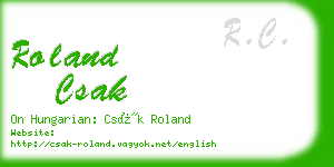 roland csak business card